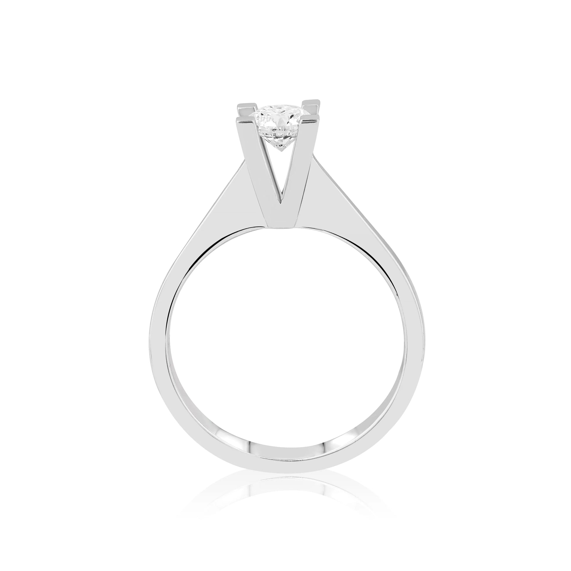 HRD Sertifikalı 0,50 Karat Tektaş Pırlanta Yüzük "Liya", E Renk SI2 - Venta Jewelry
