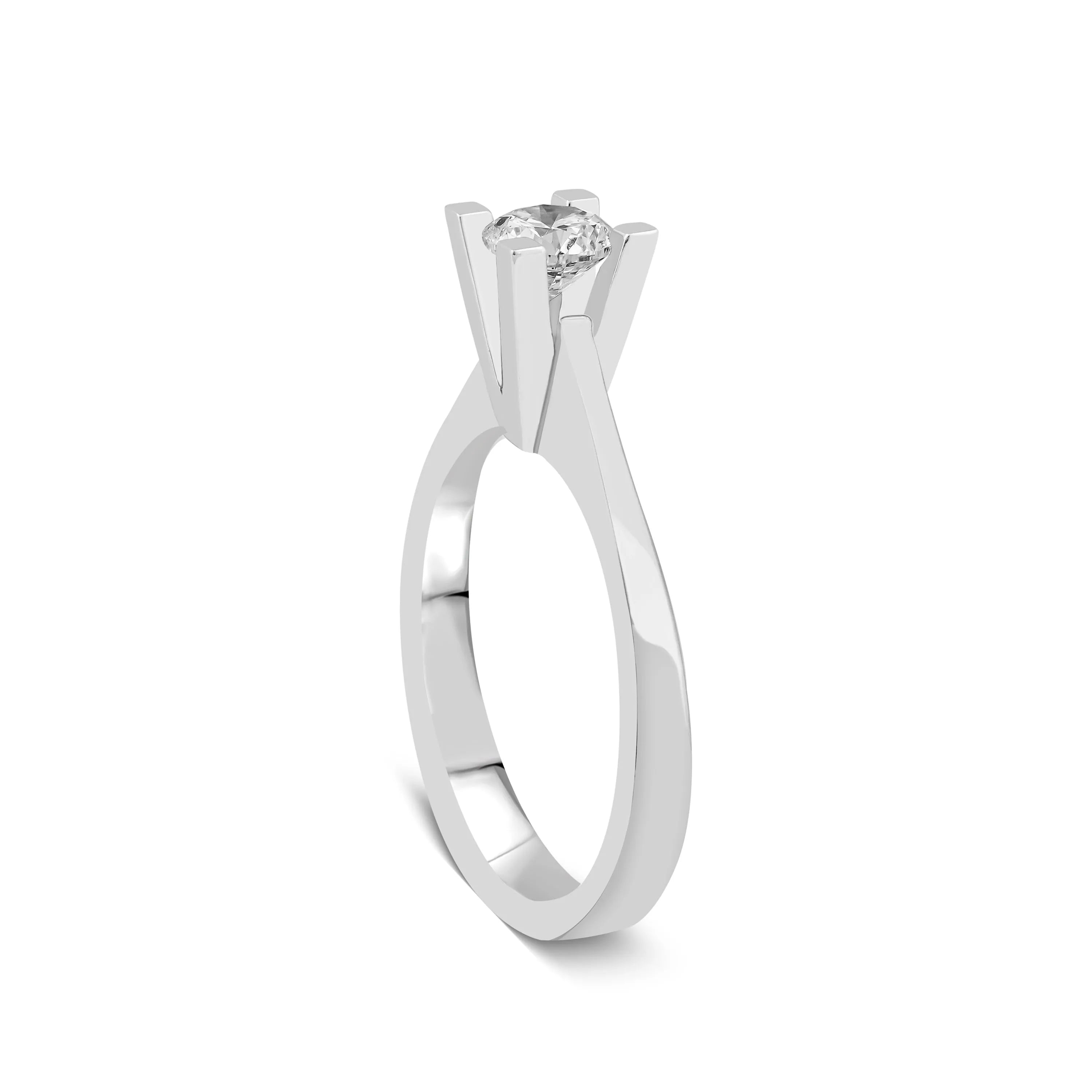 HRD Sertifikalı 0,50 Karat Tektaş Pırlanta Yüzük "Liya", E Renk SI2 - Venta Jewelry