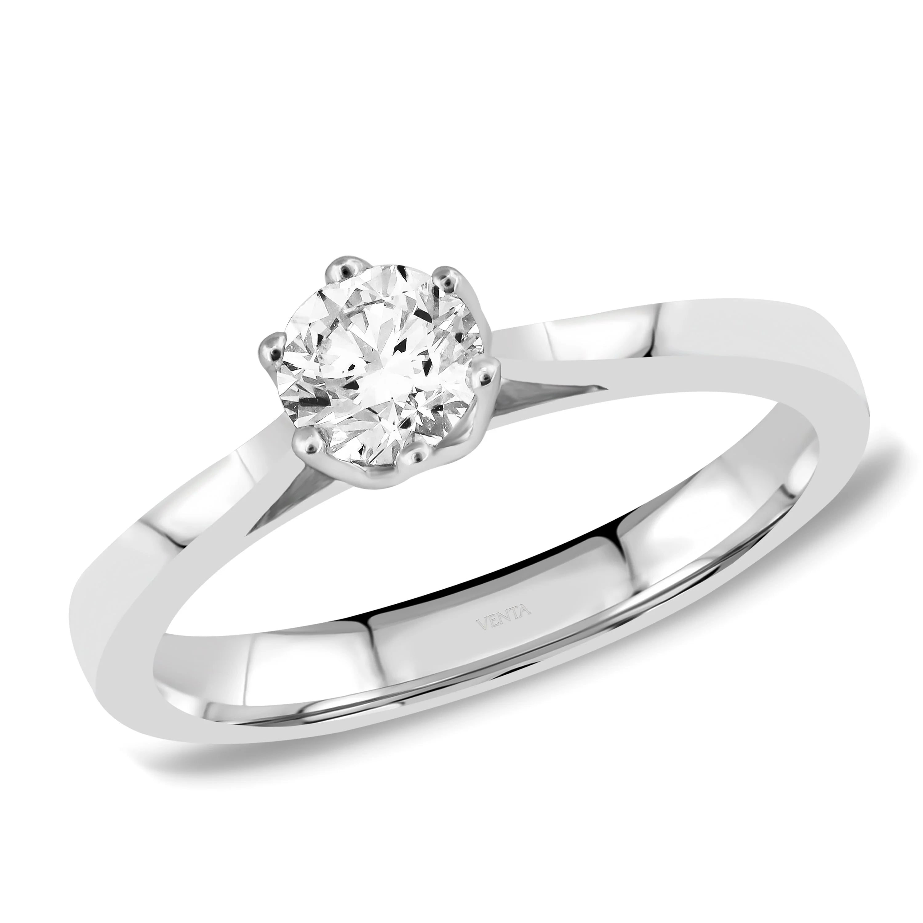 HRD Sertifikalı 0,50 Karat Tektaş Pırlanta Yüzük - Venta Jewelry