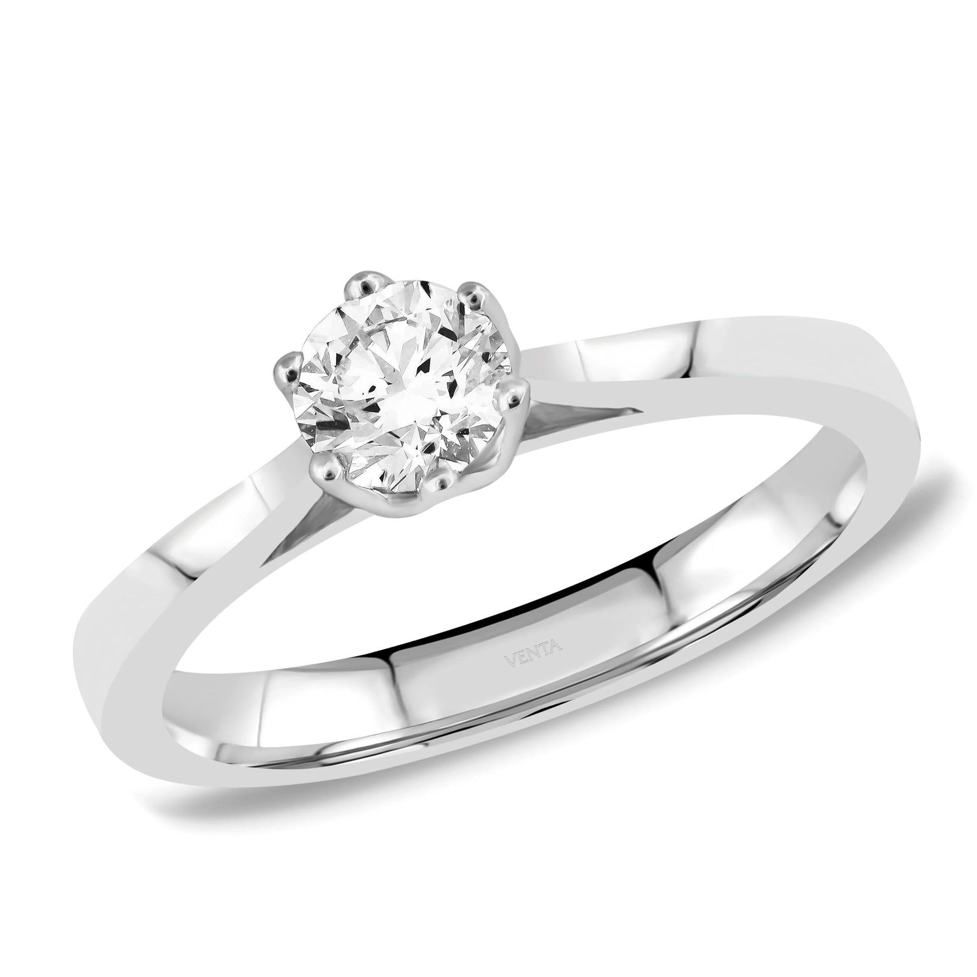 HRD Sertifikalı 0,50 Karat Tektaş Pırlanta Yüzük - Venta Jewelry