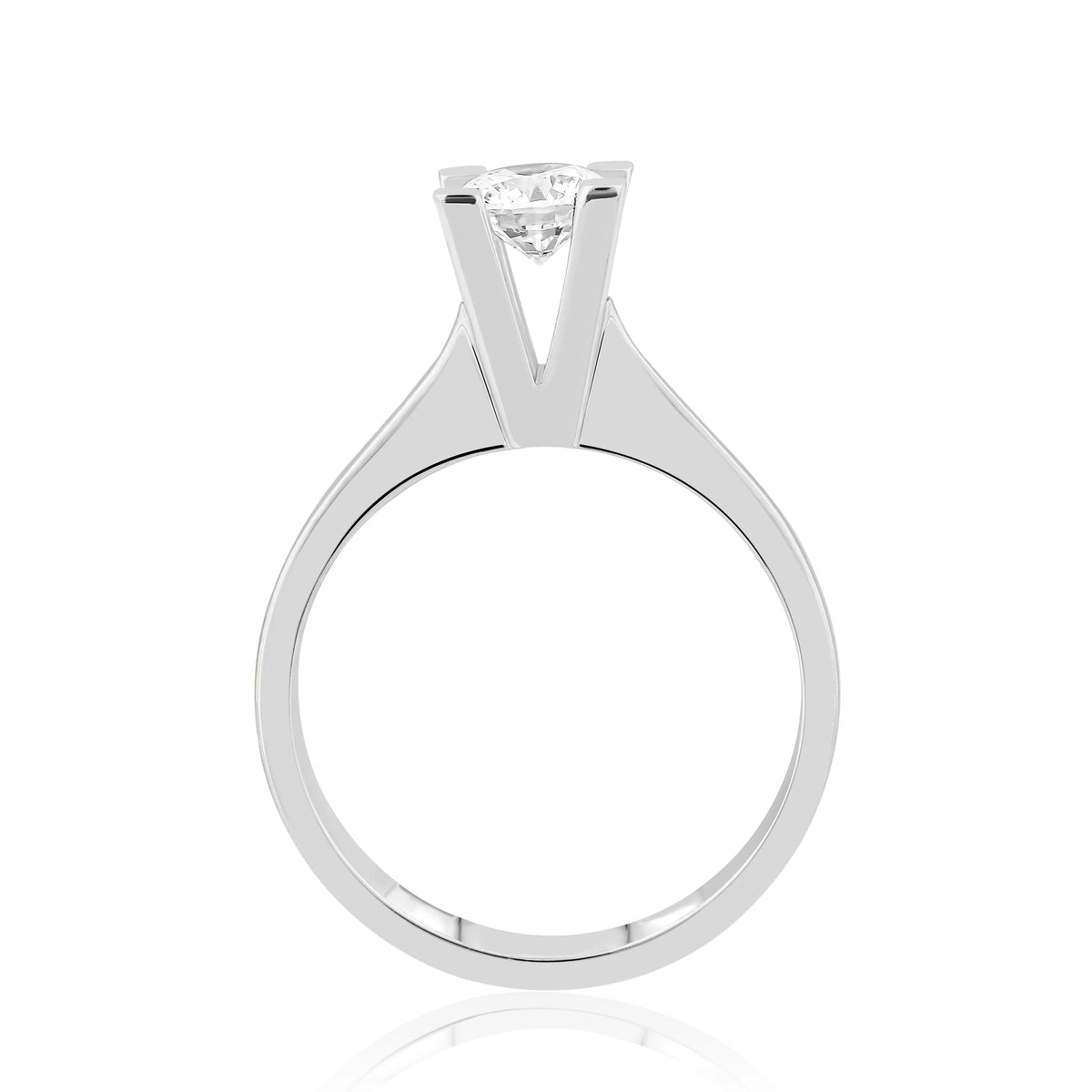 HRD Sertifikalı 0,60 Karat Tektaş Pırlanta Yüzük "Liya", F Renk SI2 - Venta Jewelry
