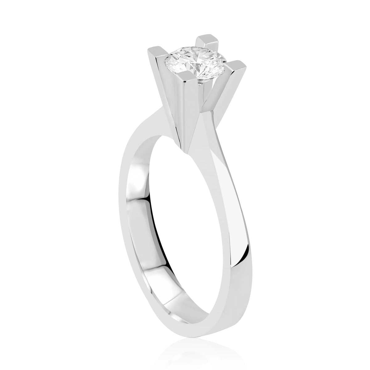 HRD Sertifikalı 0,60 Karat Tektaş Pırlanta Yüzük "Liya", F Renk SI2 - Venta Jewelry
