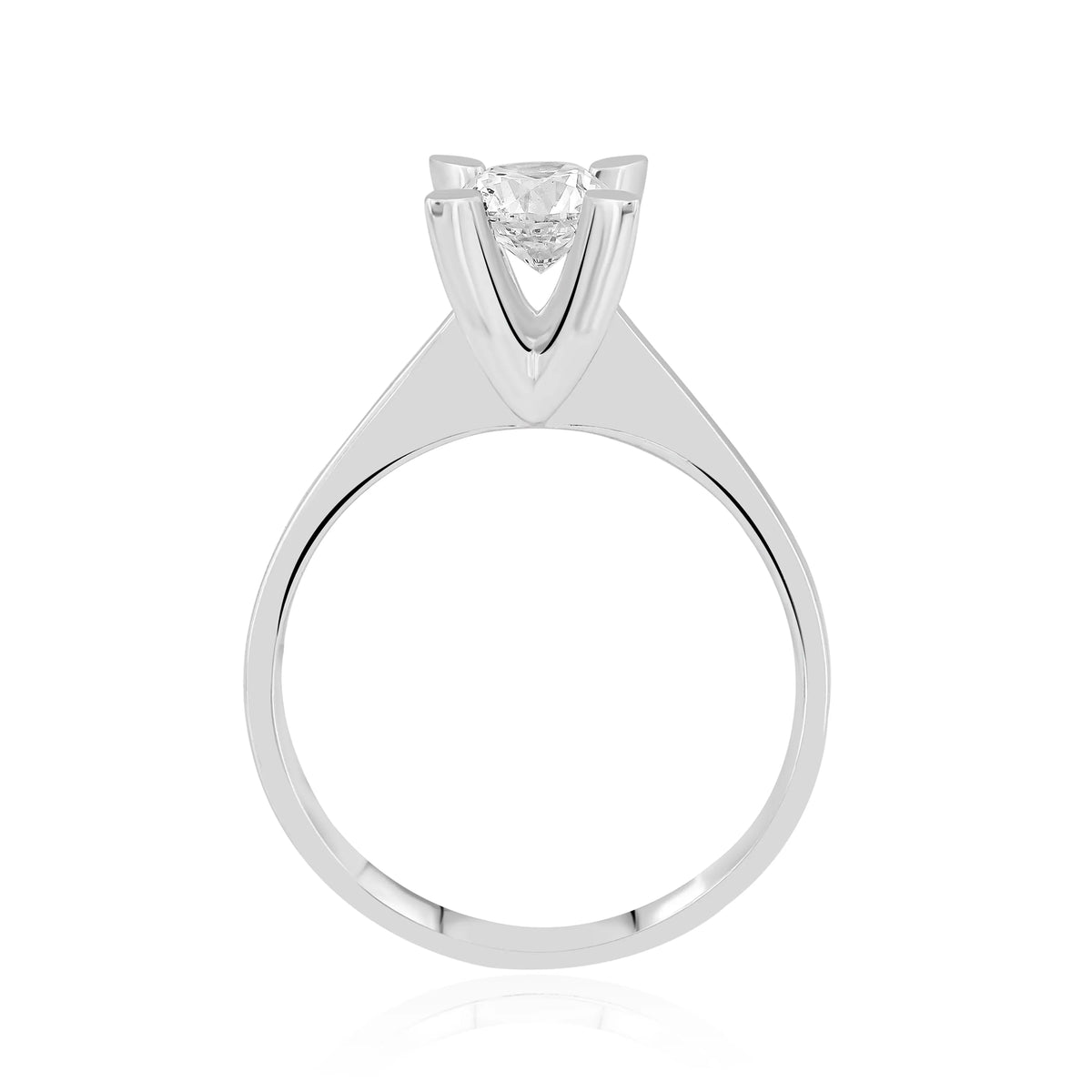 HRD Sertifikalı 0,70 Karat D Renk Tektaş Pırlanta Yüzük "Badem", D Renk SI2 - Venta Jewelry

