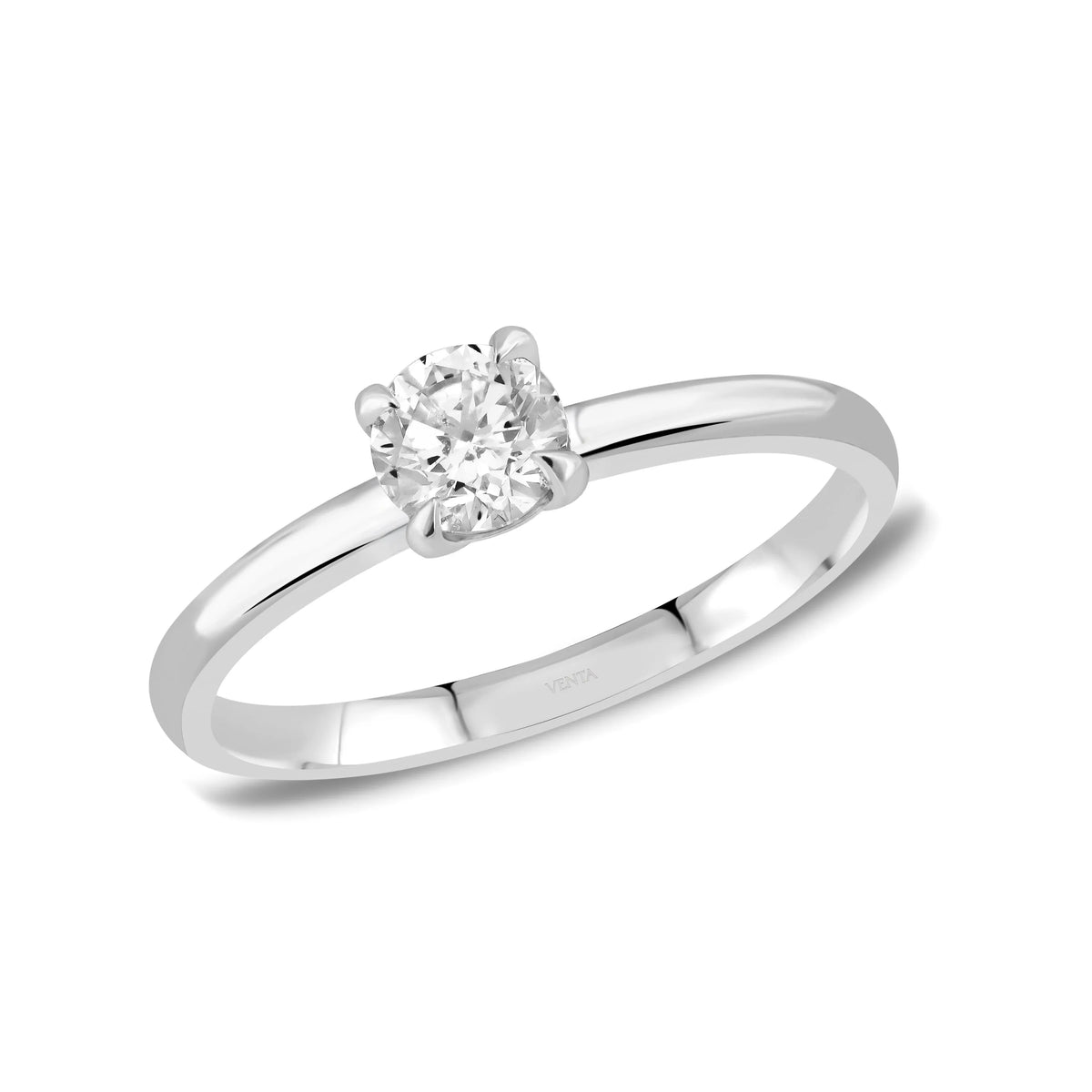 Hrd Sertifikalı 0,70 Karat E Renk Tektaş Pırlanta Yüzük, E Renk SI1 - Venta Jewelry
