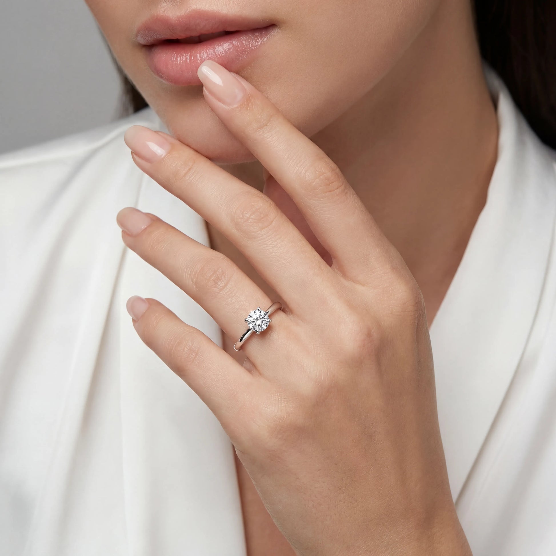 Hrd Sertifikalı 0,70 Karat E Renk Tektaş Pırlanta Yüzük, E Renk SI1 - Venta Jewelry
