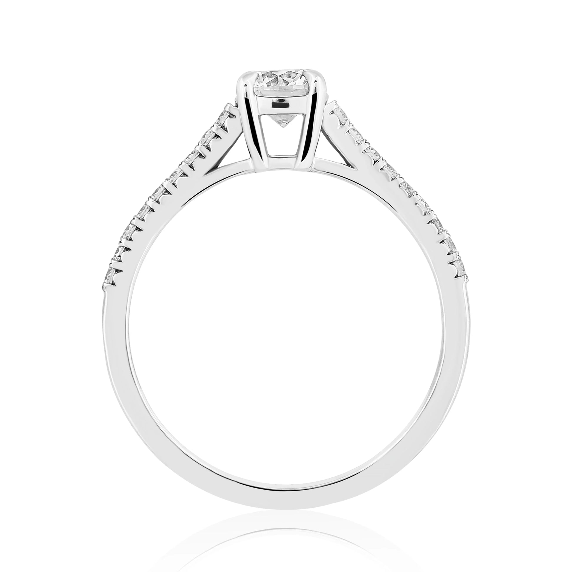 HRD Sertifikalı 0,70 Karat Kolu Taşlı Tektaş Pırlanta Yüzük - Venta Jewelry