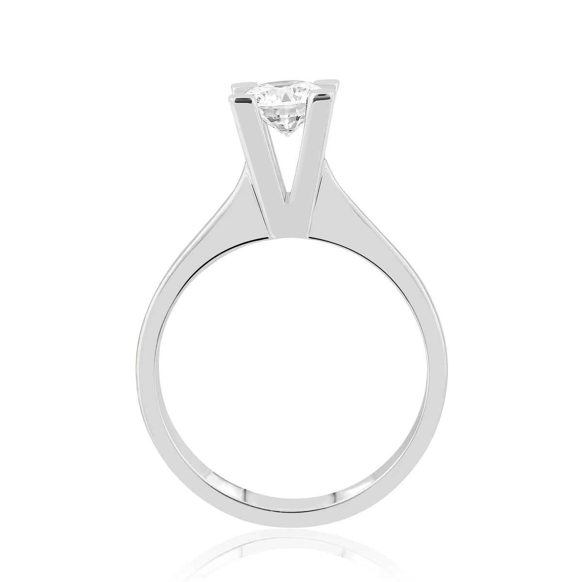 HRD Sertifikalı 0,70 Karat Tektaş Pırlanta Yüzük "Liya", F Renk SI2 - Venta Jewelry

