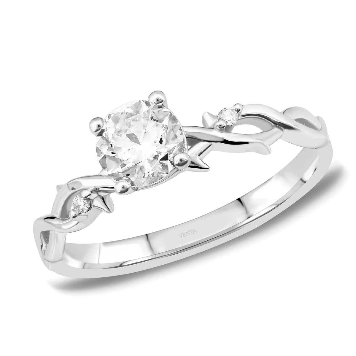 HRD Sertifikalı 0,71 Karat F Renk Tektaş Pırlanta Yüzük, F Renk SI2 - Venta Jewelry
