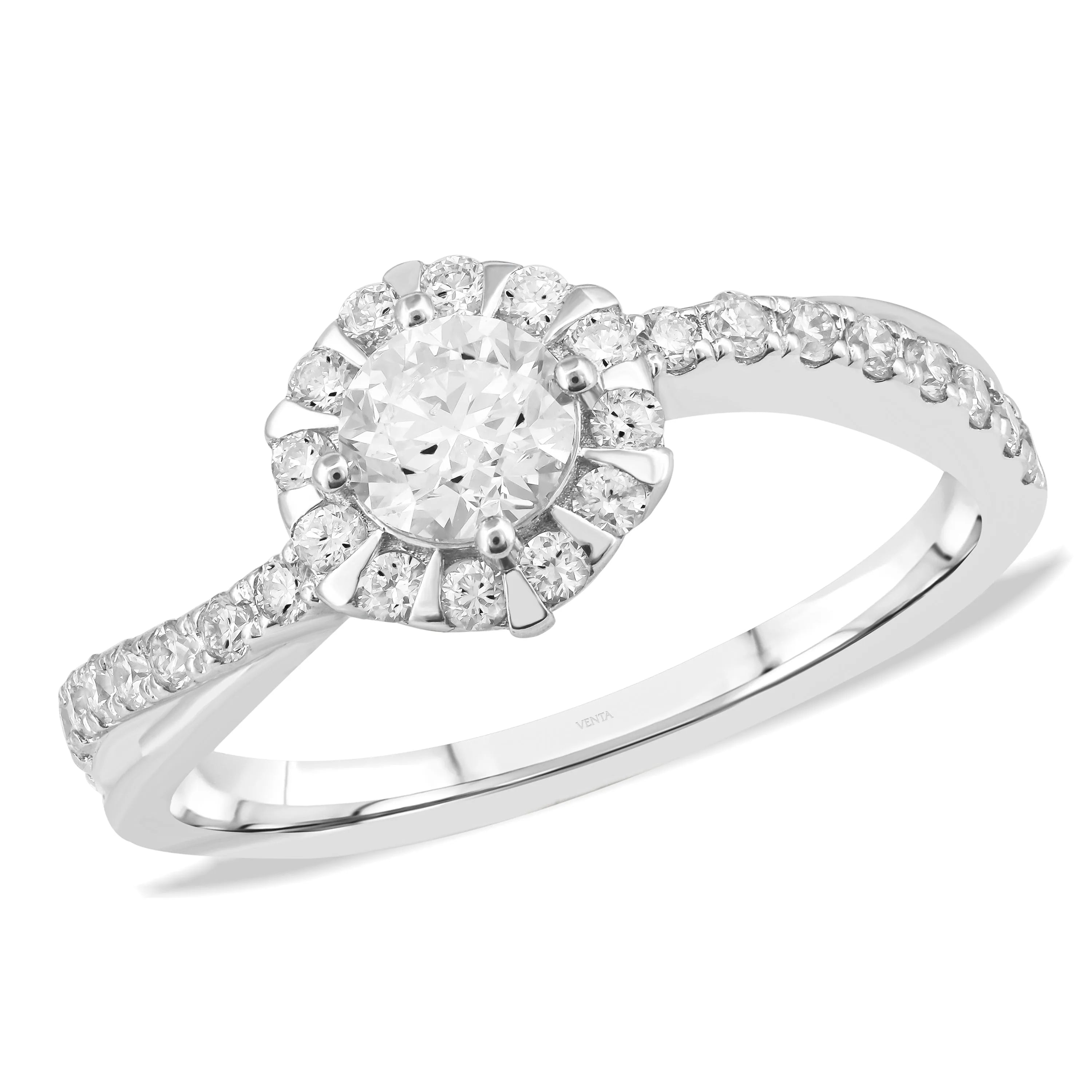 HRD Sertifikalı 0,90 Karat D Renk Fantazi Tektaş Pırlanta Yüzük, D Renk SI1 - Venta Jewelry