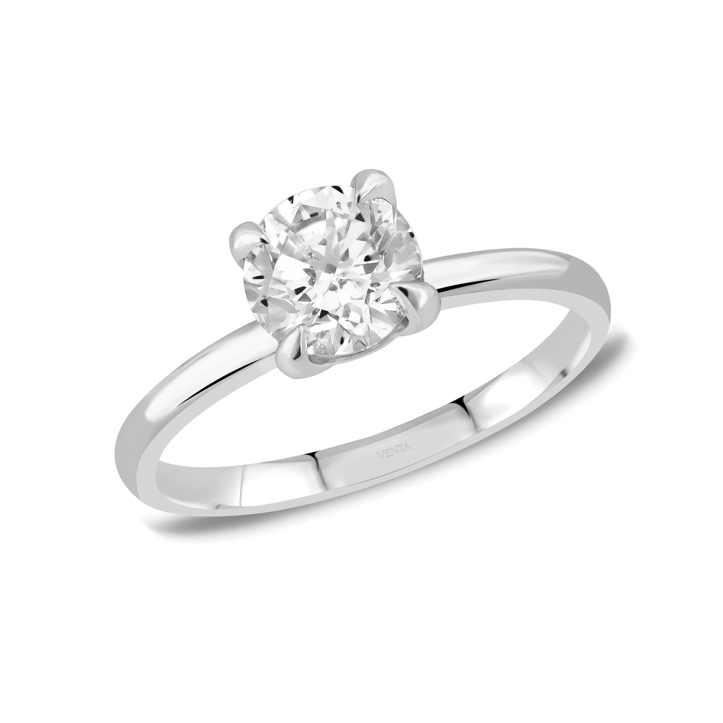 Hrd Sertifikalı 1,00 Karat E Renk Tektaş Pırlanta Yüzük, E Renk SI1 - Venta Jewelry