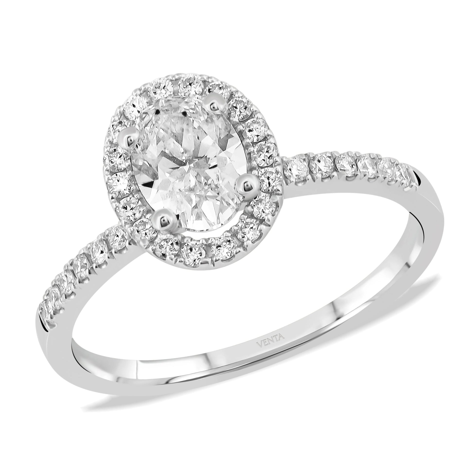 HRD Sertifikalı 1,06 Karat F Renk Oval Tektaş Pırlanta Yüzük, F Renk SI2 - Venta Jewelry

