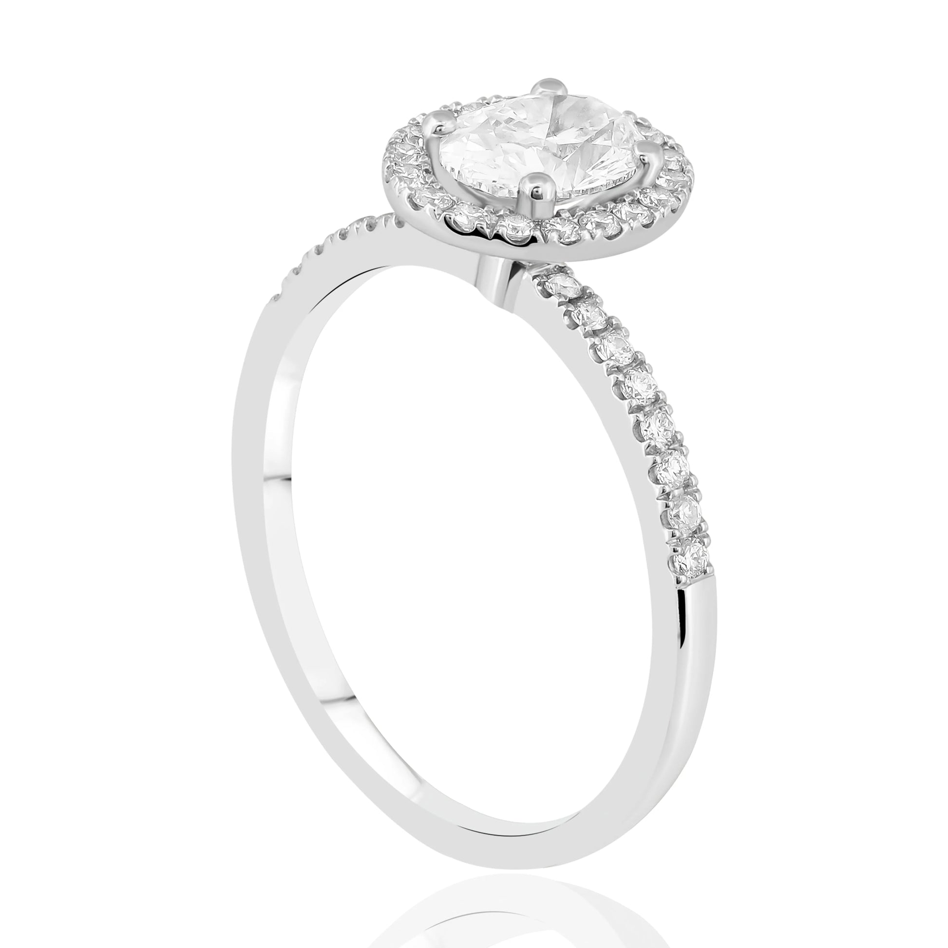 HRD Sertifikalı 1,06 Karat F Renk Oval Tektaş Pırlanta Yüzük, F Renk SI2 - Venta Jewelry
