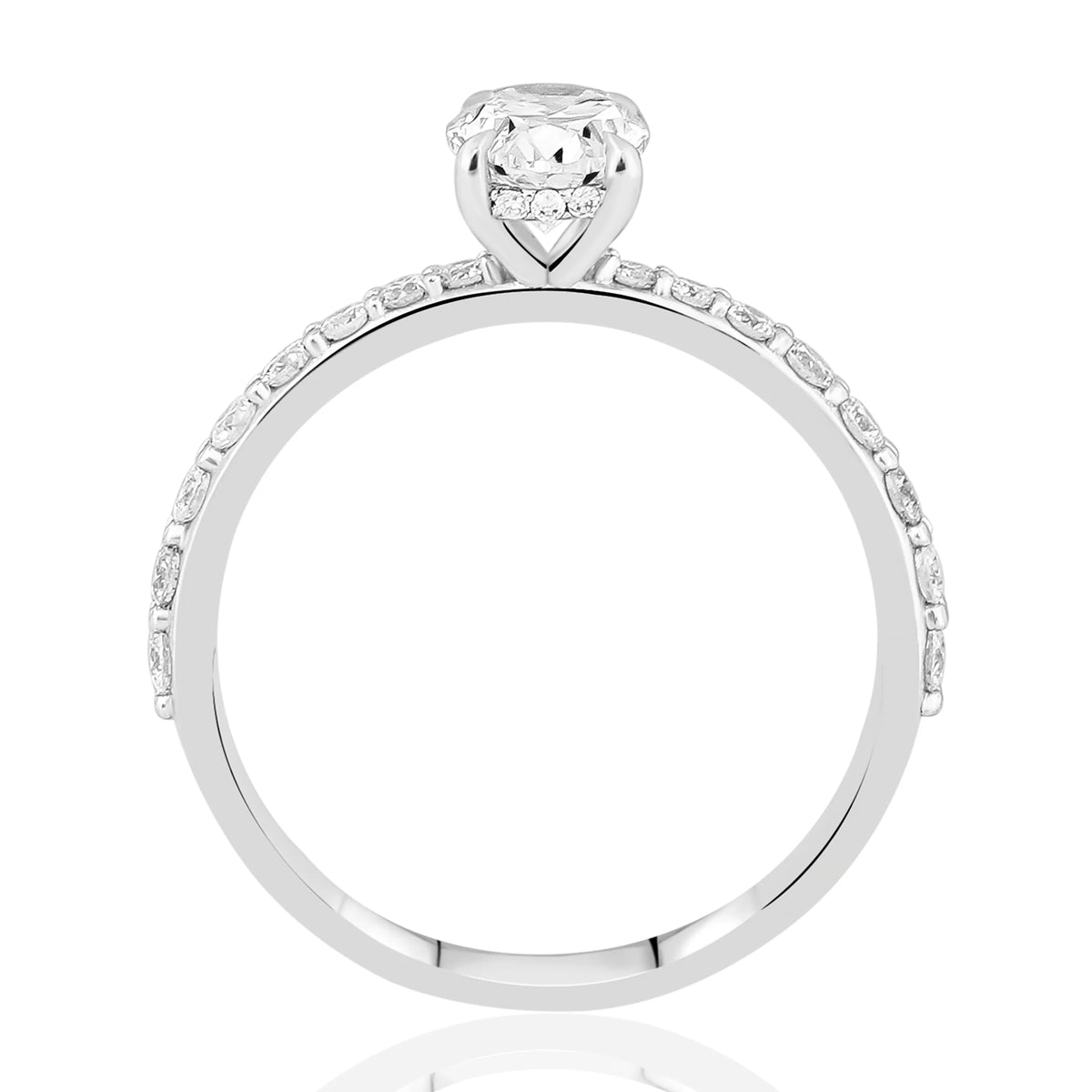 HRD Sertifikalı 1,21 Karat Oval Tektaş Pırlanta Yüzük, E Renk SI2 - Venta Jewelry
