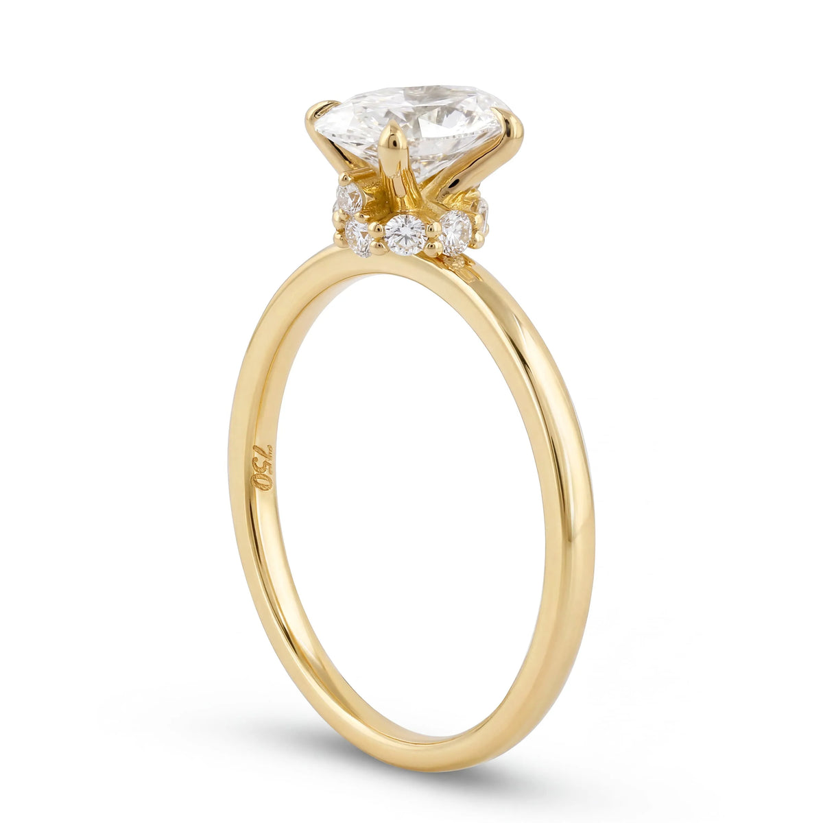 HRD Sertifikalı 1,26 Karat F Renk Oval Tektaş Pırlanta Yüzük, F Renk SI2 - Venta Jewelry
