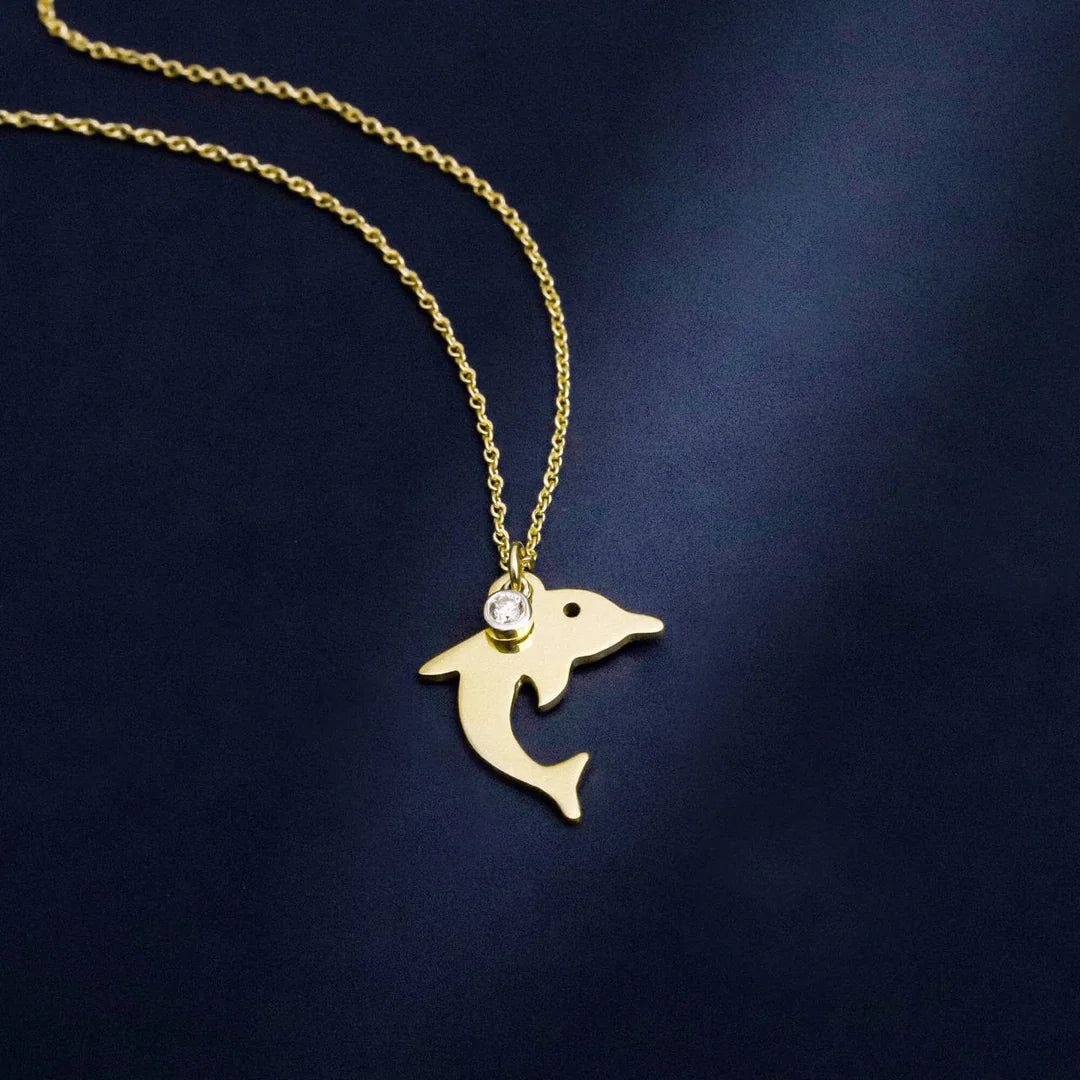 0,02 Karat Pırlanta Kolye "Yunus"