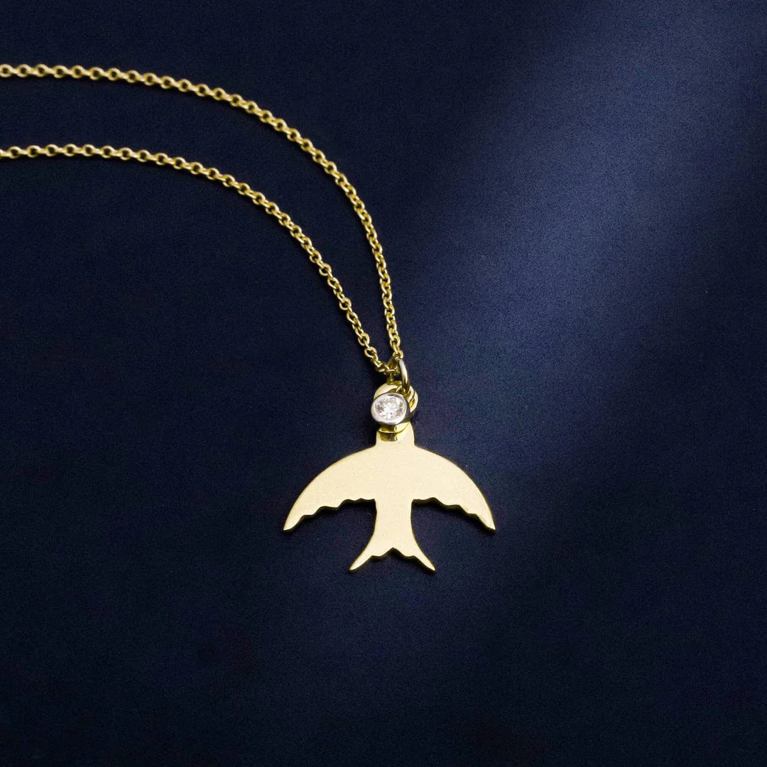 0,02 Karat Pırlanta Kolye "Kuş" - Venta Jewelry