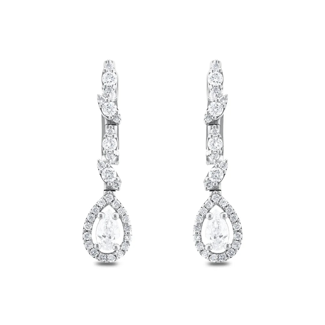 0,85 Karat Tasarım Pırlanta Küpe