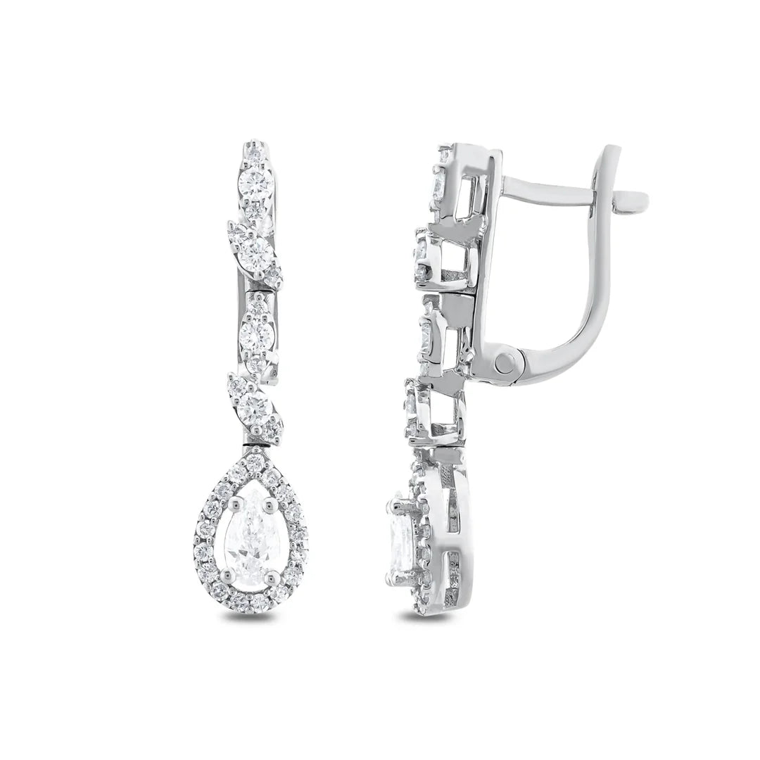 0,85 Karat Tasarım Pırlanta Küpe