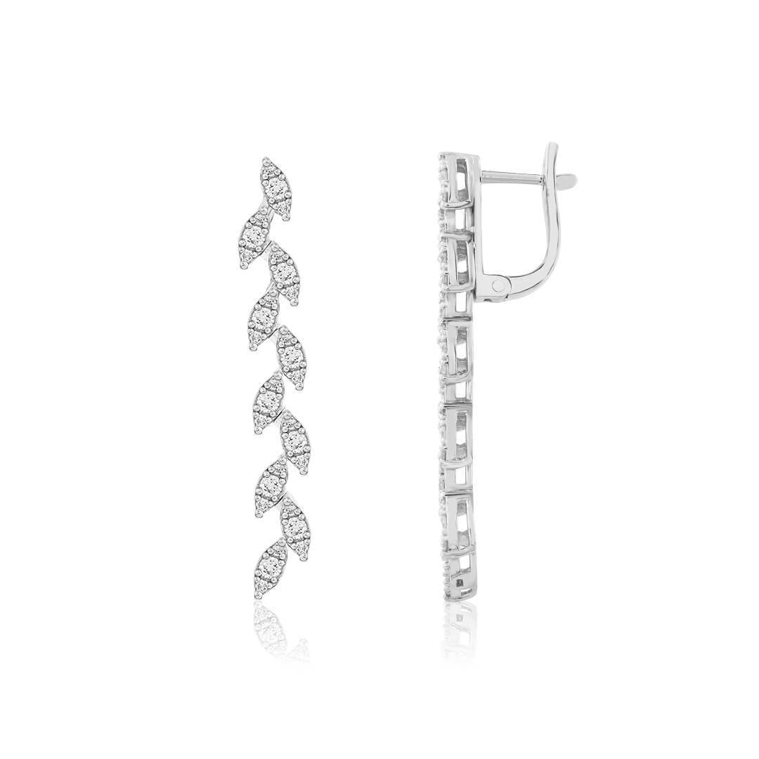 0,77 Karat Tasarım Pırlanta Küpe