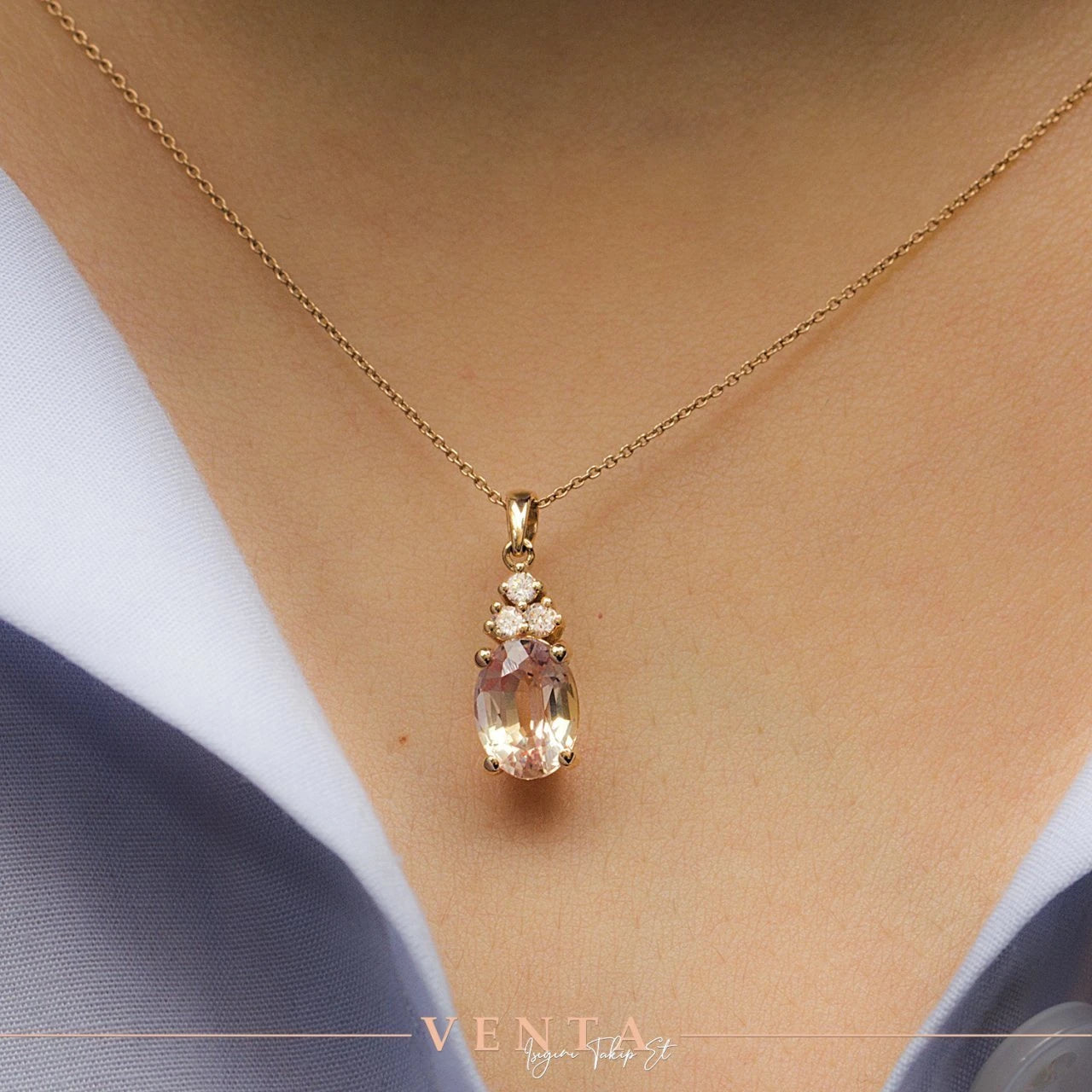 1,17 Karat Pırlanta Citrine Kolye "Orenda"