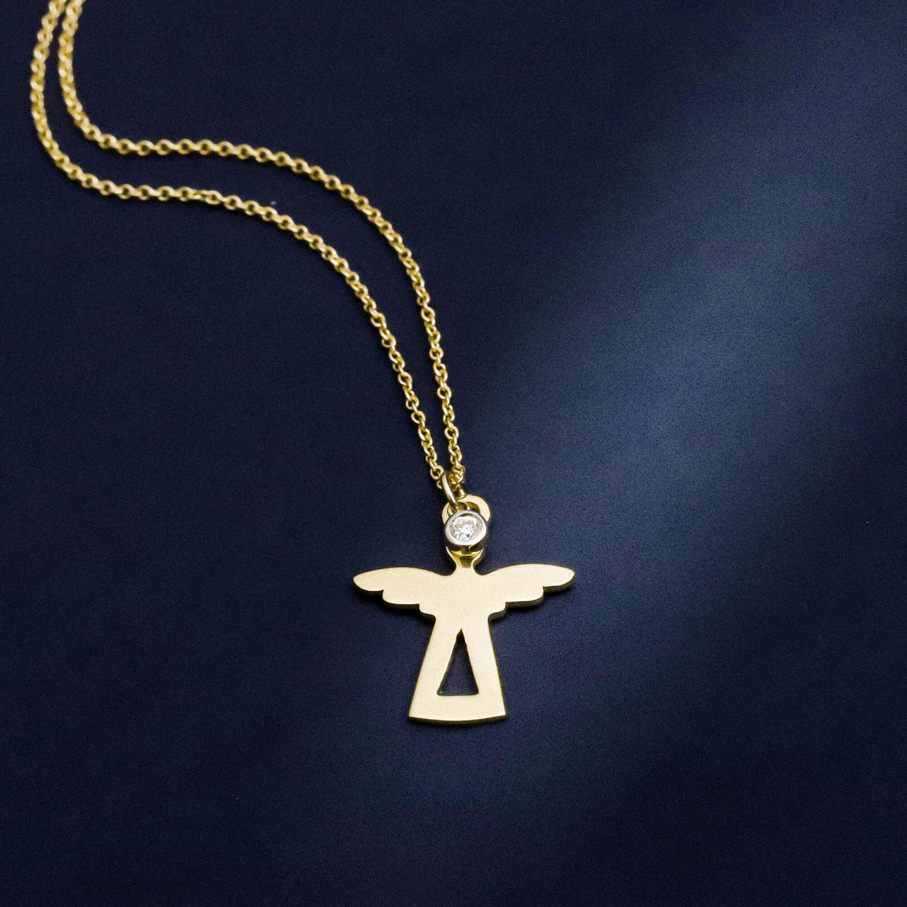 0,02 Karat Pırlanta Kolye "Melek"