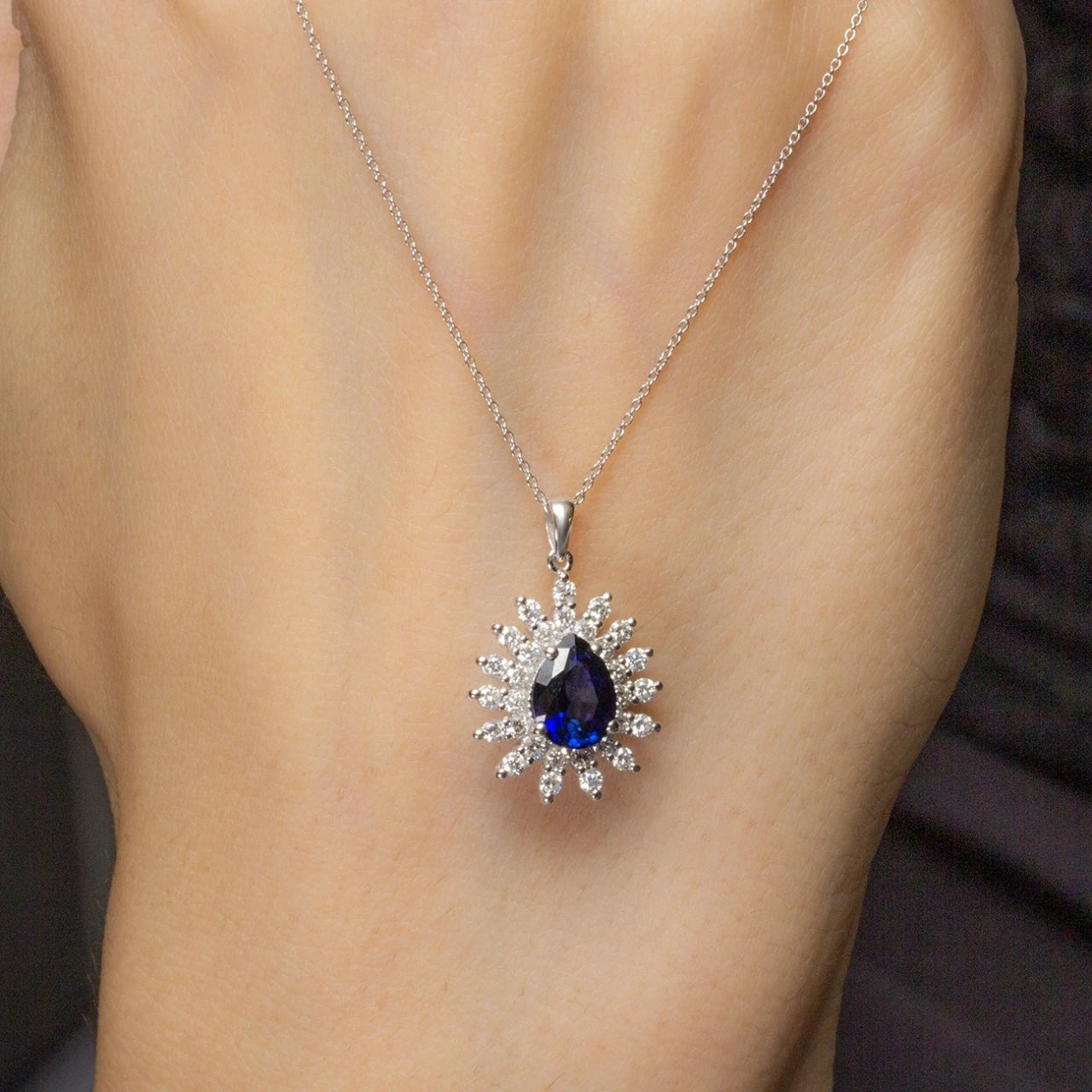 1,88 Karat Pırlanta Safir Kolye