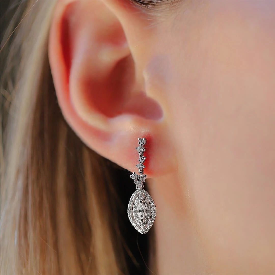 0,94 Karat Pırlanta Küpe