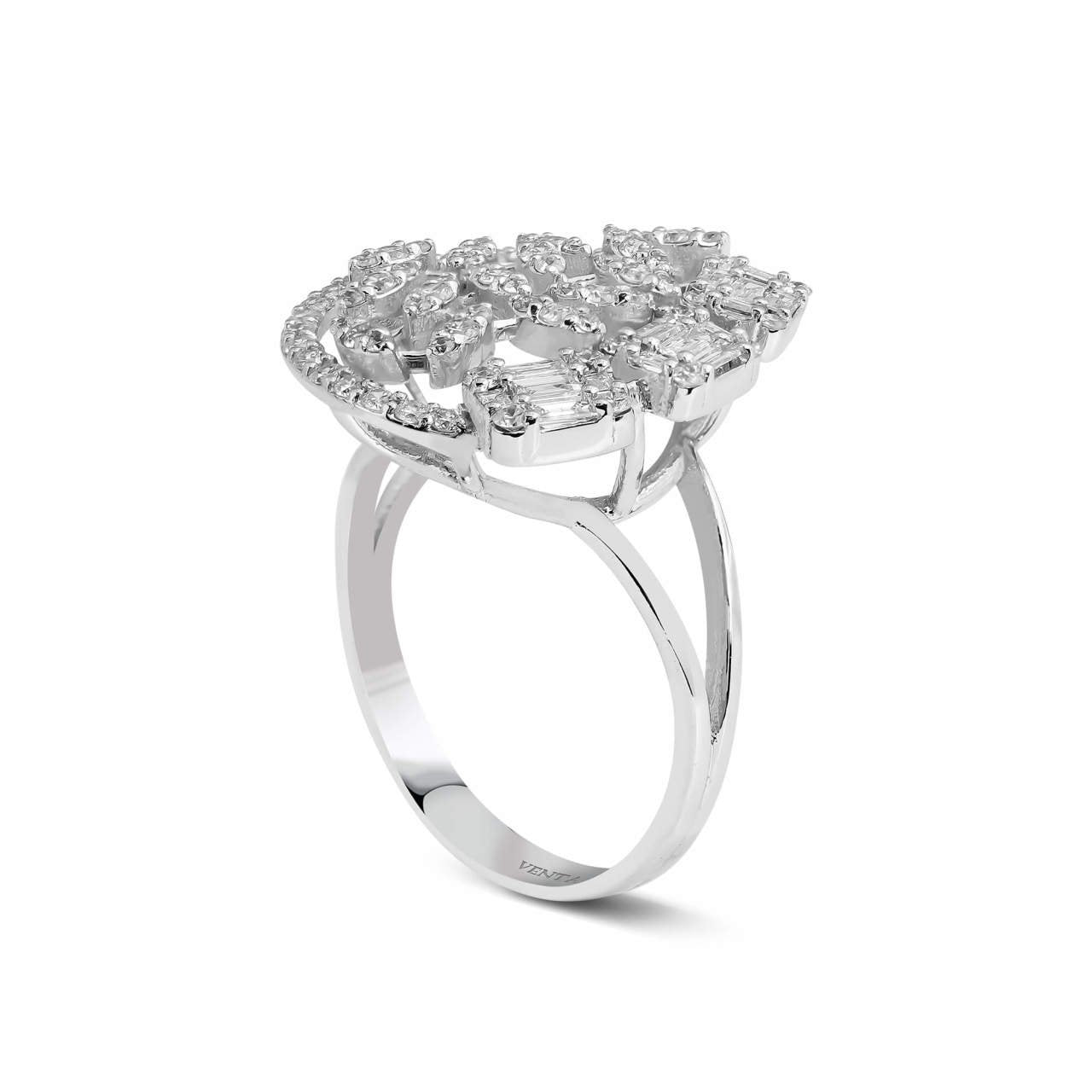 1,00 Karat Tasarım Baget Pırlanta Yüzük