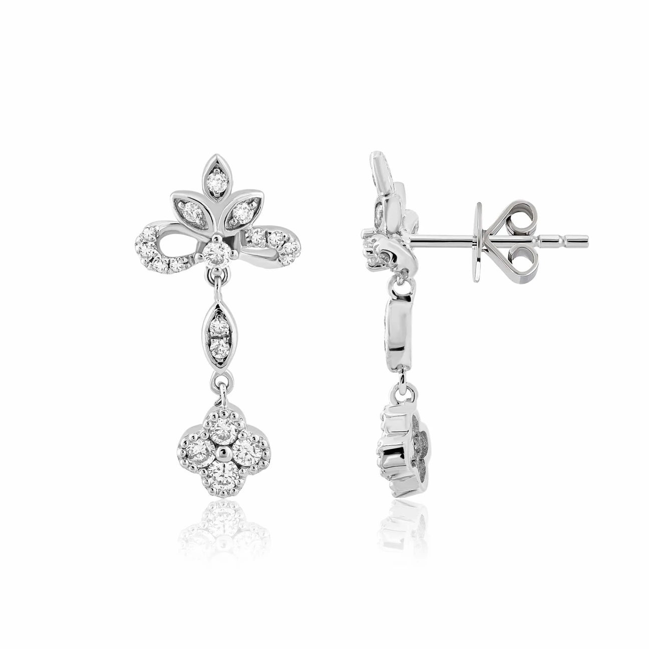 0,39 Karat Tasarım Pırlanta Küpe