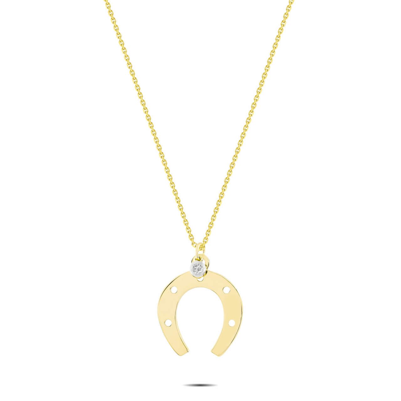 0,02 Karat Pırlanta Kolye "Nal"