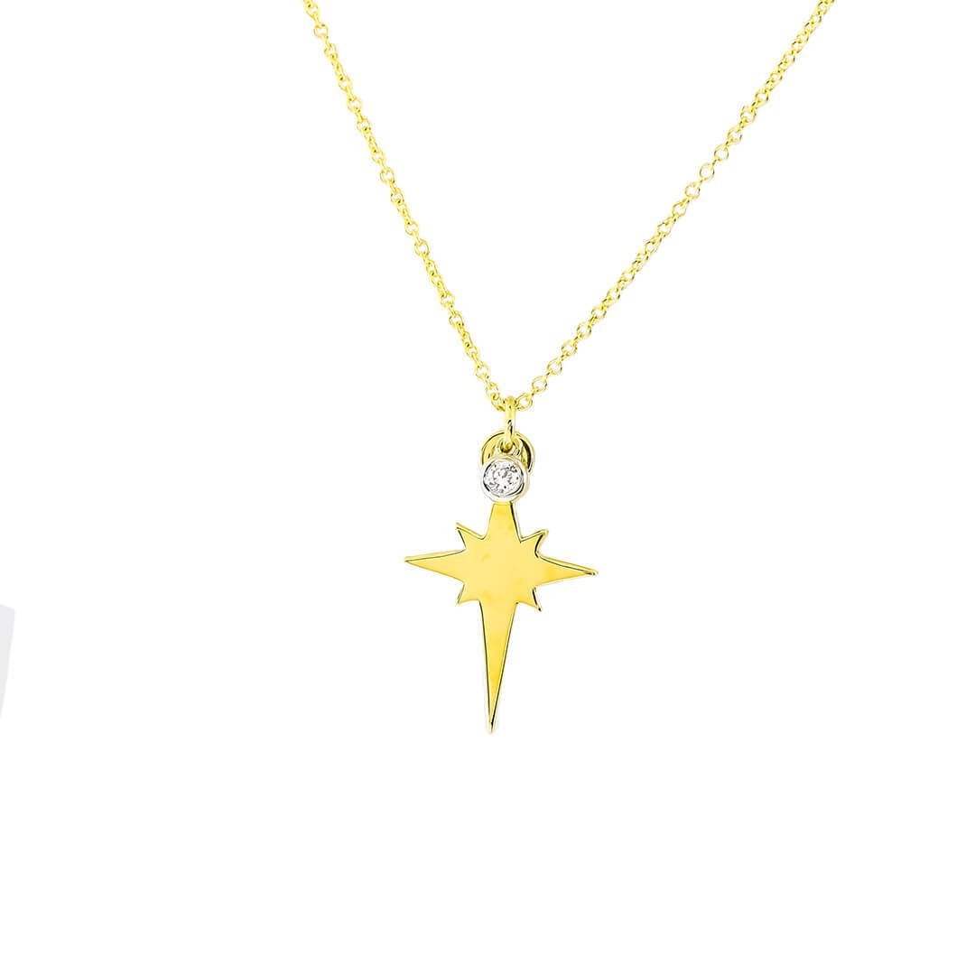 0,02 Karat Pırlanta Kolye "Kutup Yıldızı"