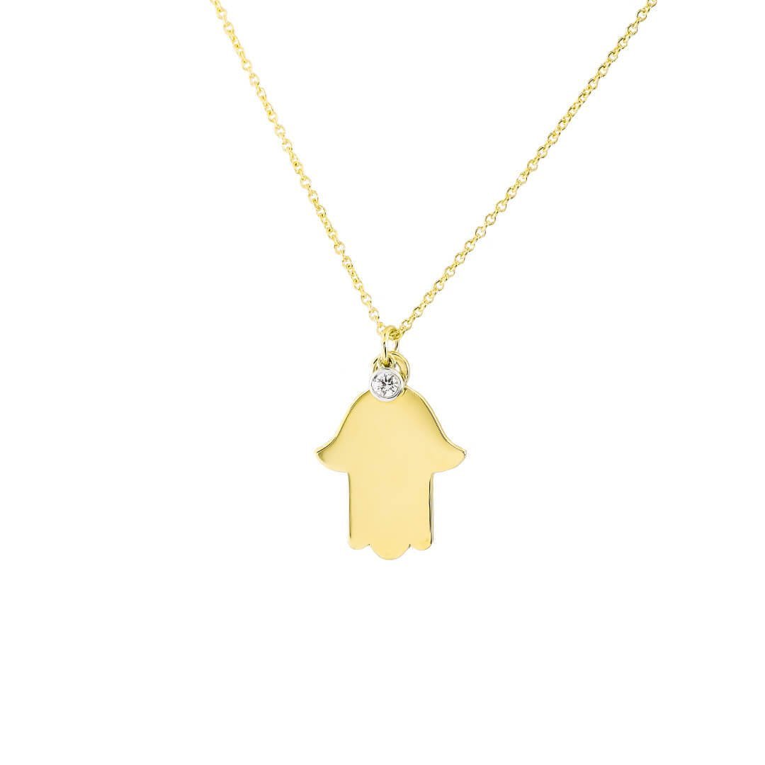 0,02 Karat Pırlanta Kolye "El"