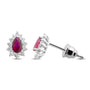 0,69 Karat Pırlantalı Yakut Küpe - Venta Jewelry