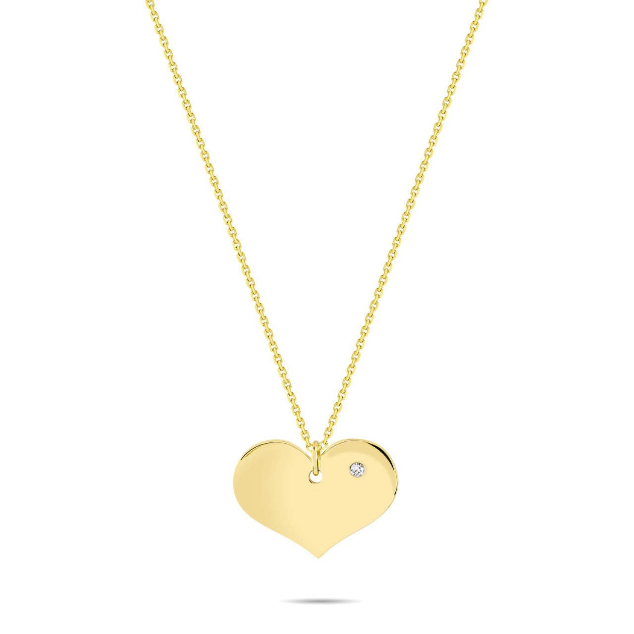 0,02 Karat Pırlanta Kolye "Kalp"