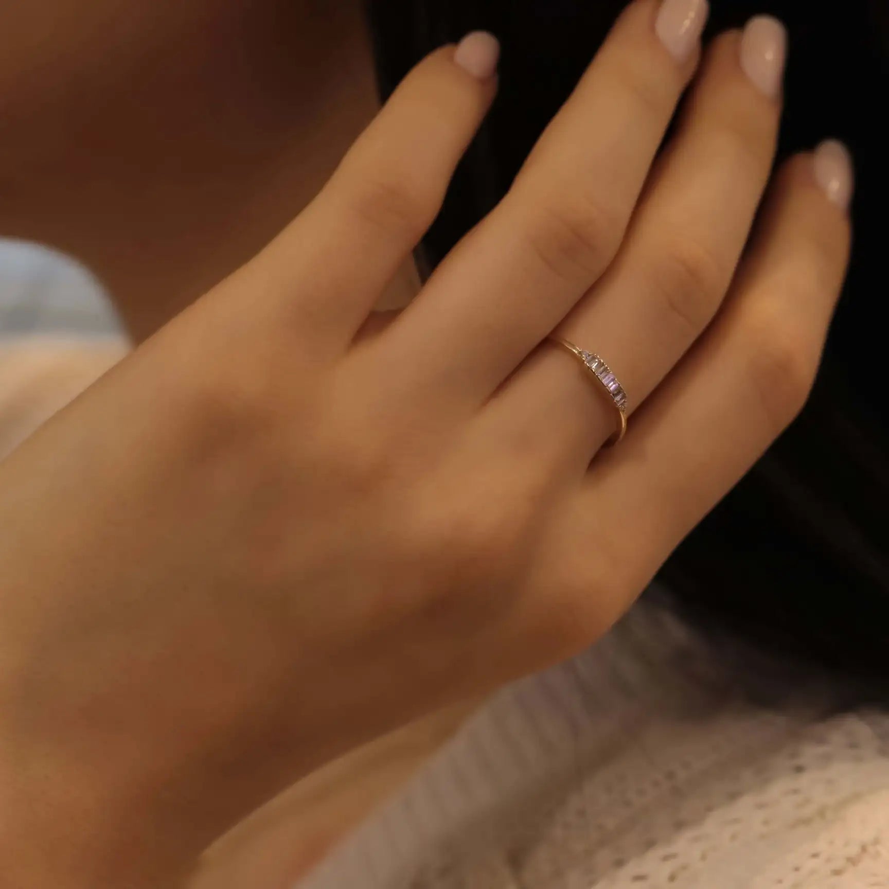 0,10 Karat Baget Pırlanta Yüzük