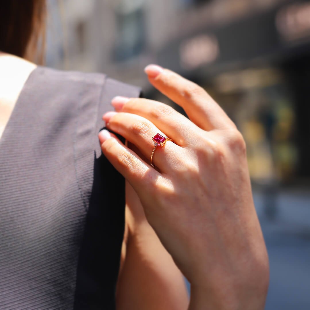 1,20 Karat Pırlantalı Yakut Yüzük