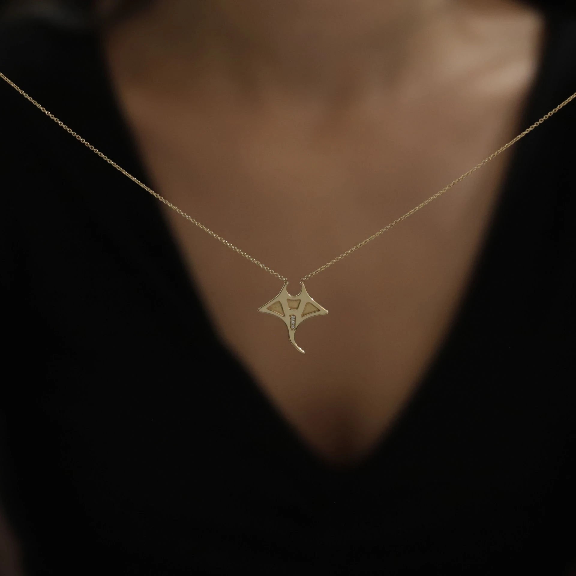 0,02 Karat Pırlantalı Kolye "Vatoz"