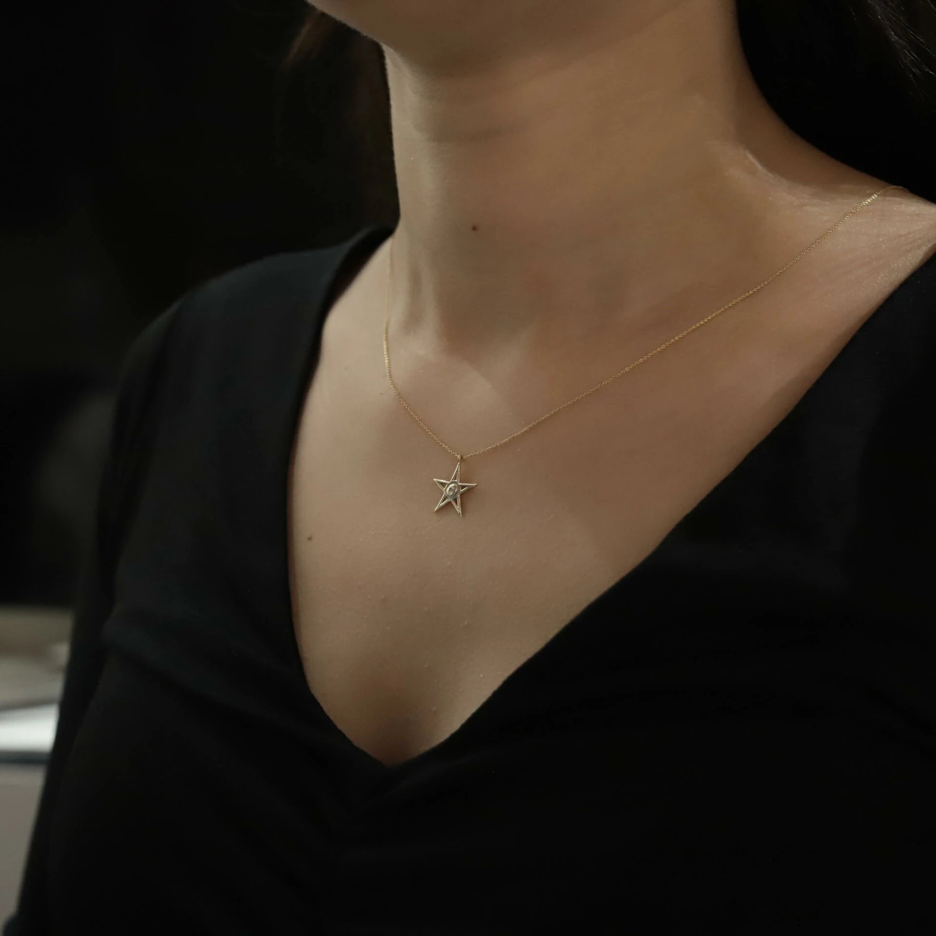 0,04 Karat Pırlanta Kolye "Yıldız"