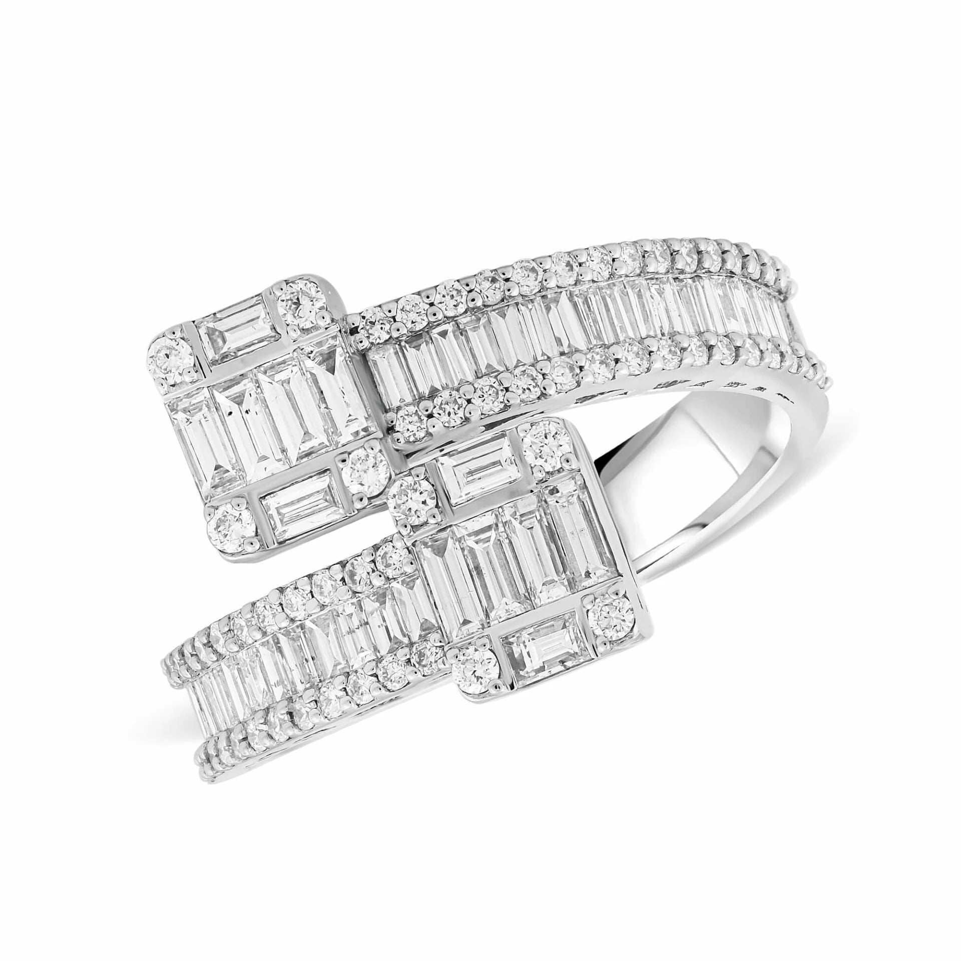 0,97 Karat Tasarım Baget Pırlanta Yüzük