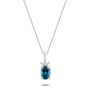 1,62 Karat Pırlanta Blue Topaz Kolye - Venta Jewelry