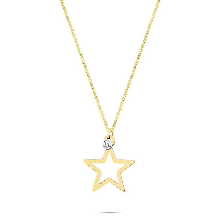 0,02 Karat Pırlanta Kolye "Yıldız"