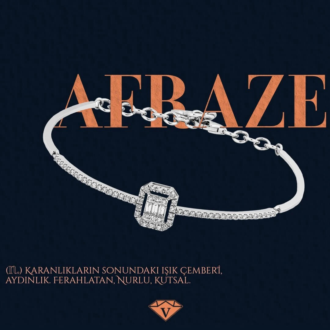 0,26 Karat Baget Pırlanta Bileklik "Afraze"