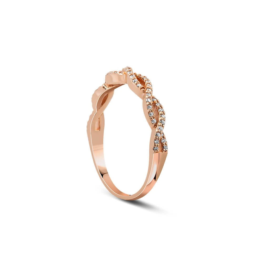 0,19 Karat Rose Pırlanta Yüzük "Kenet"