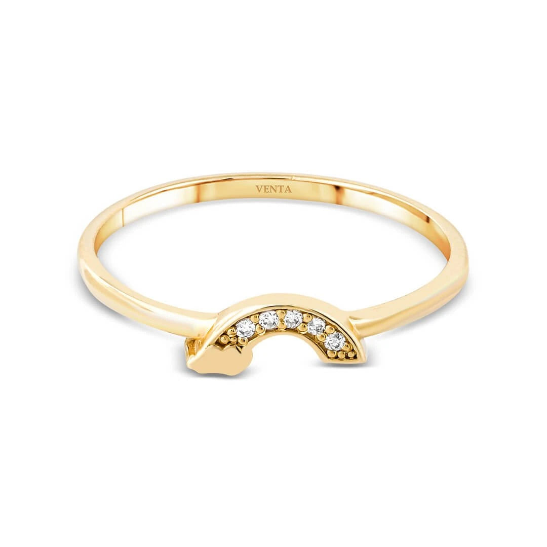 0,03 Karat Pırlanta Yüzük "Gökkuşağı"