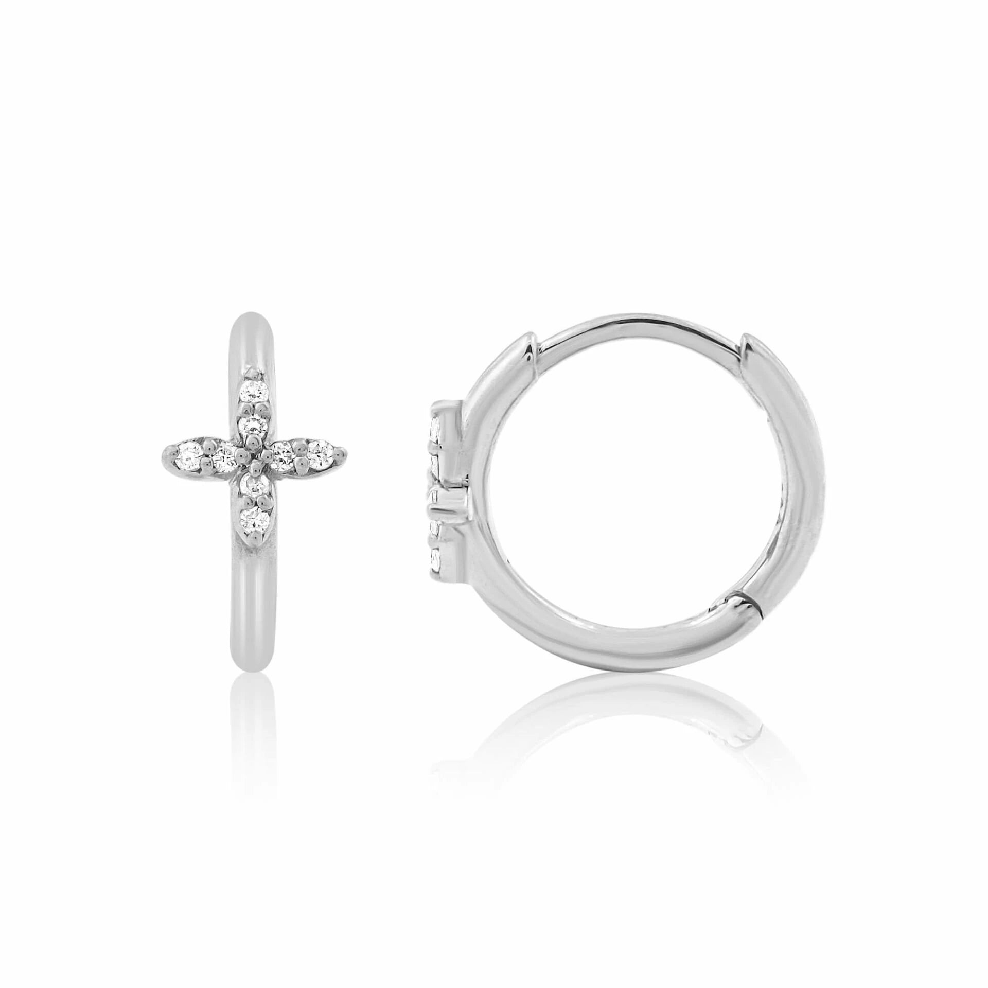 0,04 Karat Pırlanta Halka Küpe