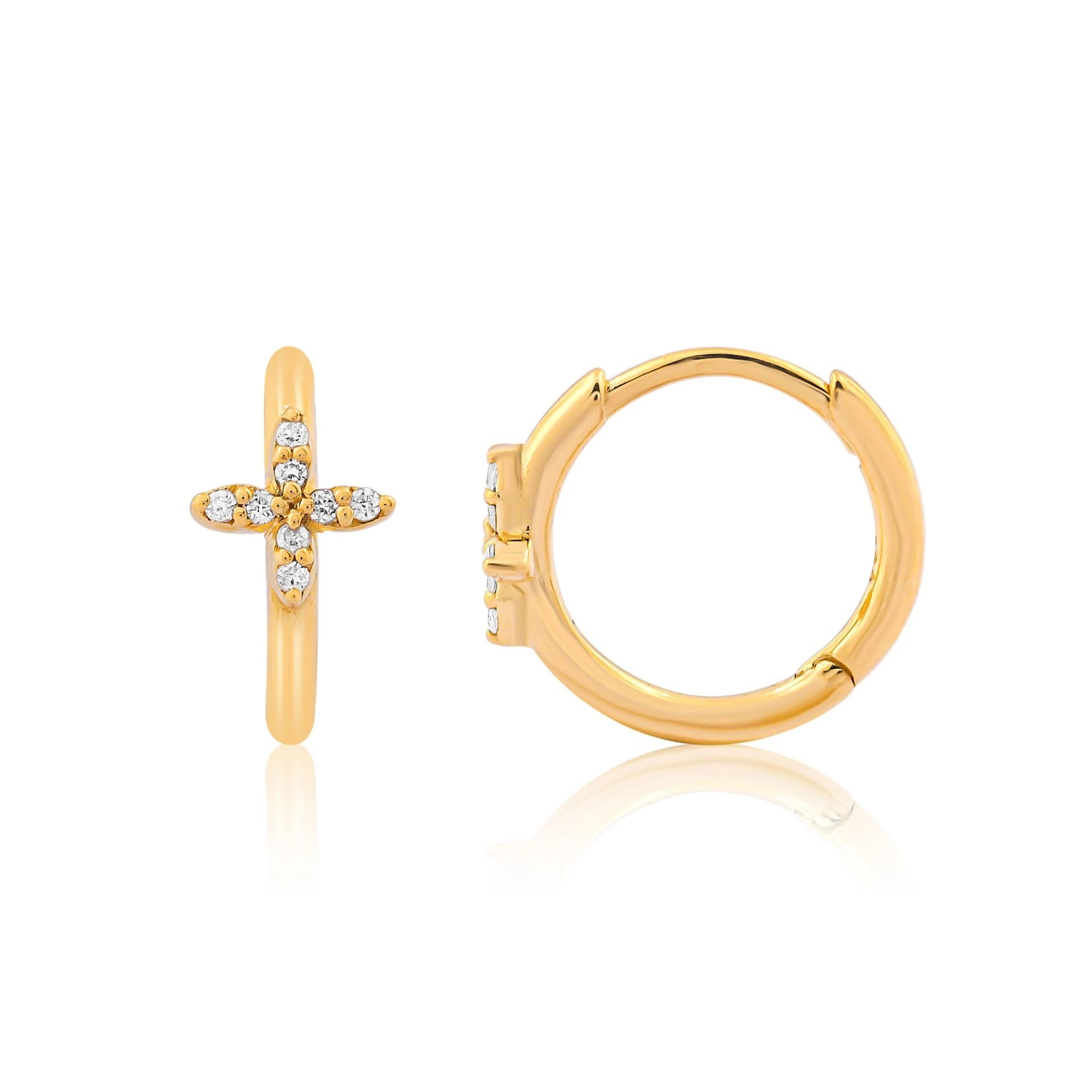 0,04 Karat Pırlanta Halka Küpe