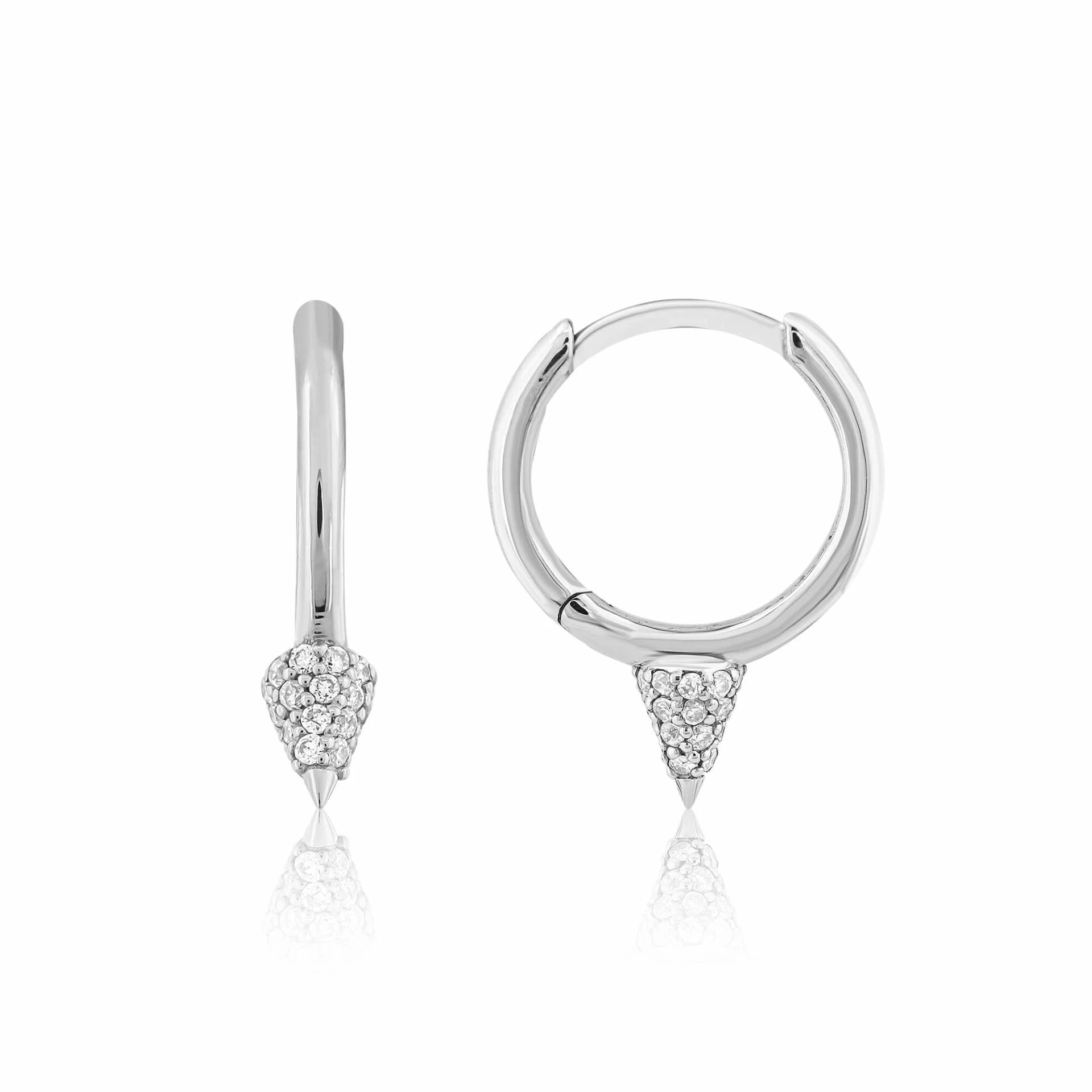 0,11 Karat Pırlanta Halka Küpe