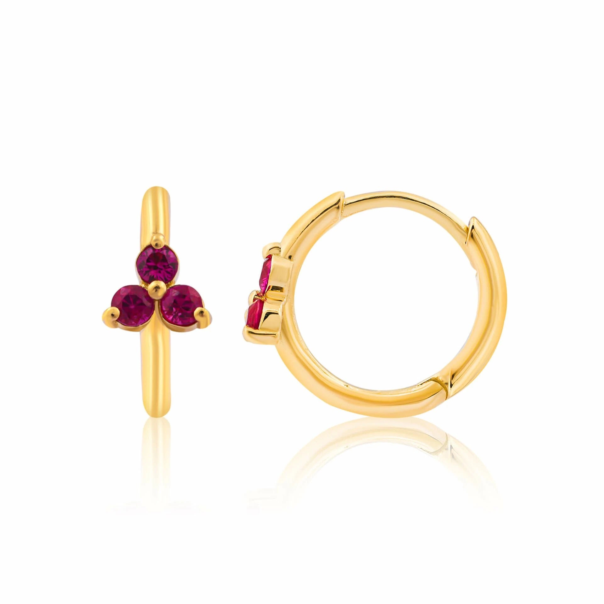 0,21 Karat Halka Küpe "Yakut"