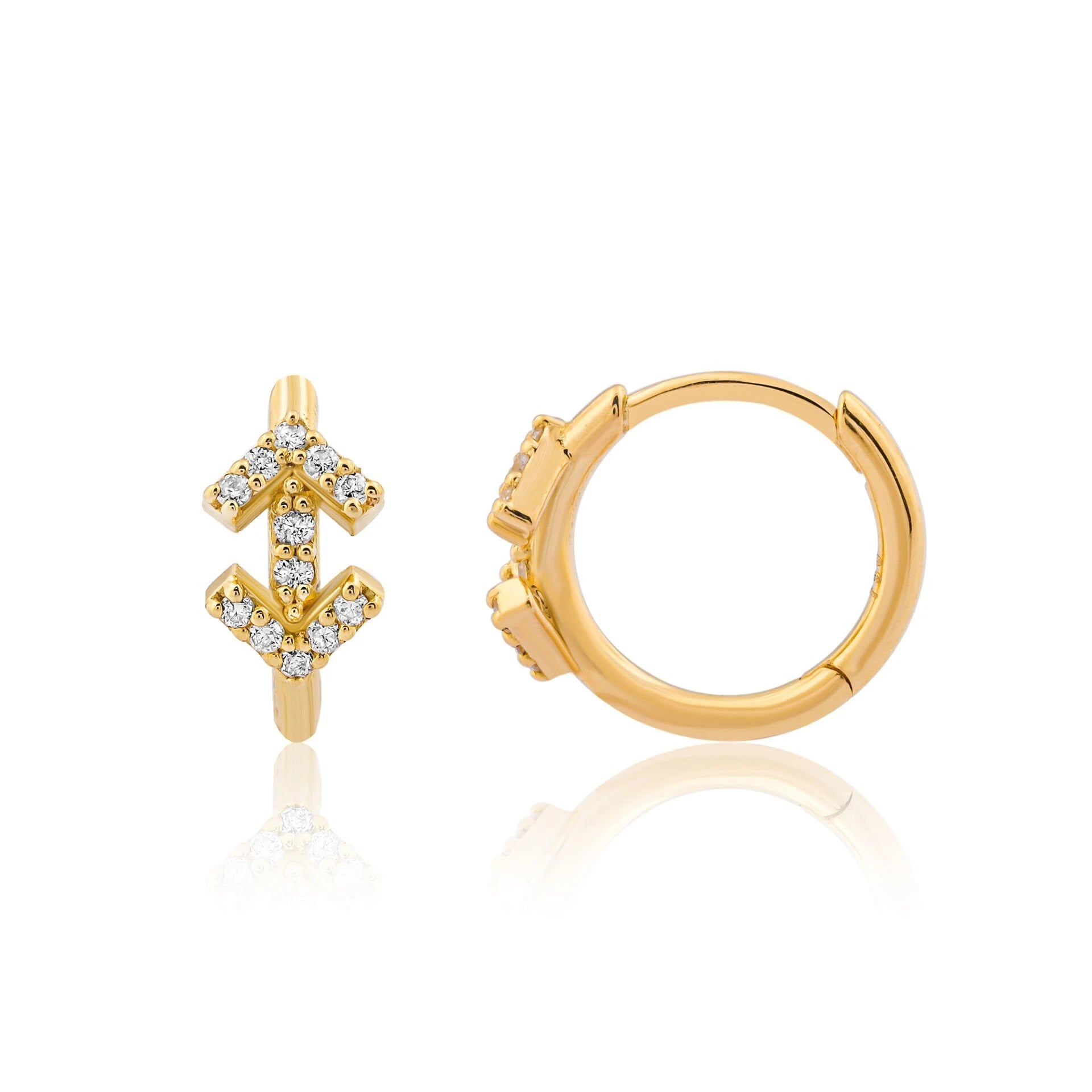 0,10 Karat Pırlanta Halka Küpe