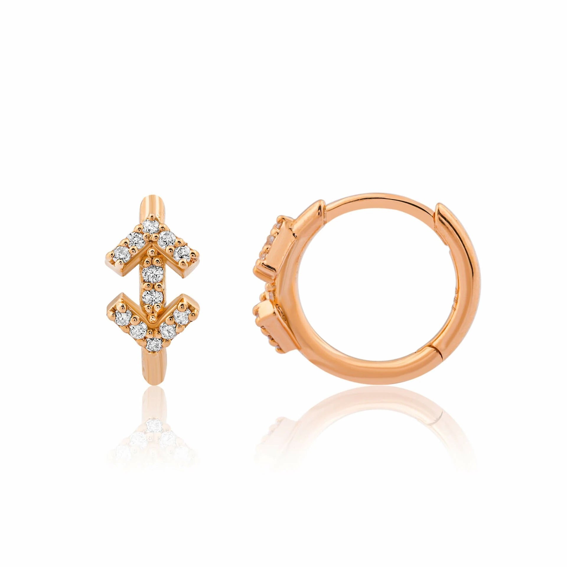 0,10 Karat Pırlanta Halka Küpe